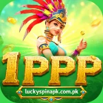 1PPP Game logo with luckyspinapk.com.pk website link